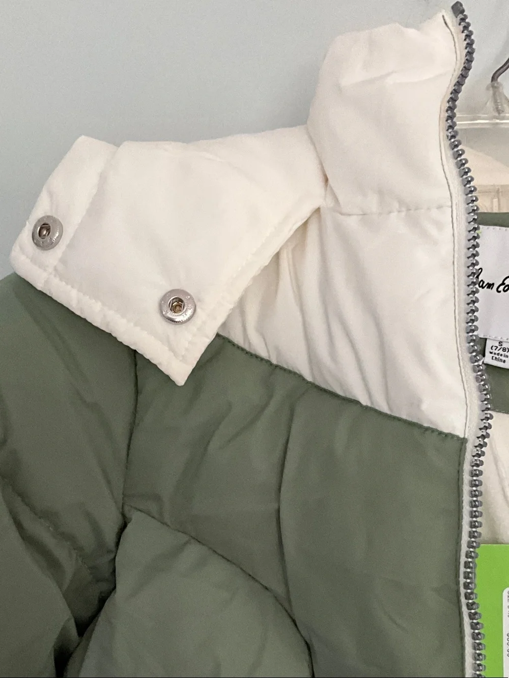 Sam Edelman Olive & Cream Kids Puffer Jacket
